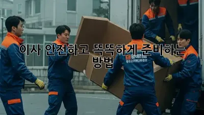 이사, 안전하고 똑똑하게 준비하는 방법